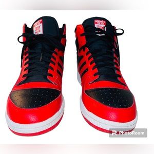 ADIDAS ORIGINALS TOP TEN RB BLACK AND RED MENS 13 HI TOP SNEAKERS
